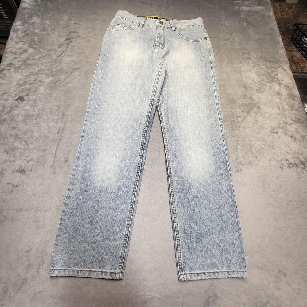 Lee Jeans Mens 31x30 Blue Light Wash Straight Regular Denim Cotton Pockets